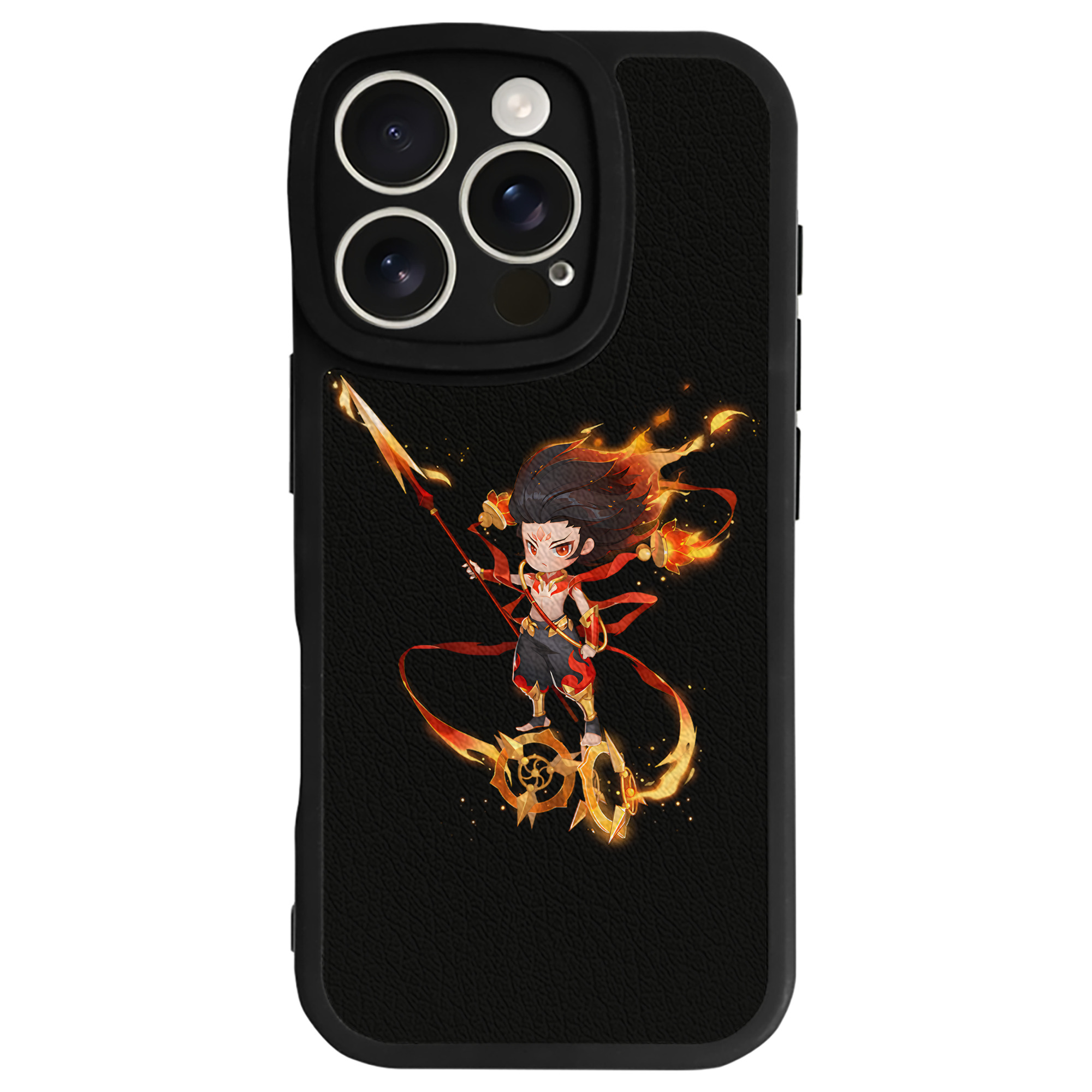 （画像用） Ne Zha 2 ナタ 魔童の大暴れ 【iPhone 16シリーズ対応】シリコンスマホケース（レザー調） 材質：シリコン